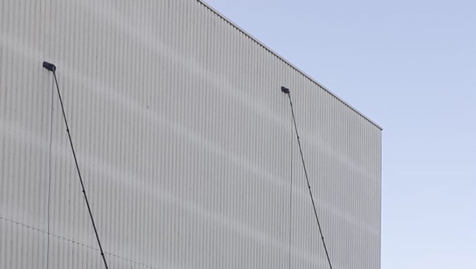 Gevel gereinigd met telescopische hulpstukken